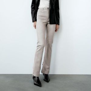 Grey Suede Pants